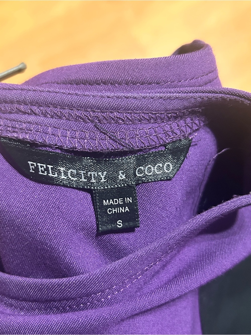Felicity & Coco Gently Used Purple and Black Midi Sheath Dress Size Small - Picture 2 of 8
